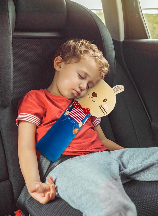GROIC Seat Belt Cover for Kids, Seatbelt Pillow Cover Stuffed Soft Plush Travel Pillow in Car, Detachable Protectors for Head Neck and Shoulder, Universal Car Seat Strap Cushion Pads for Child Adults - Image 2