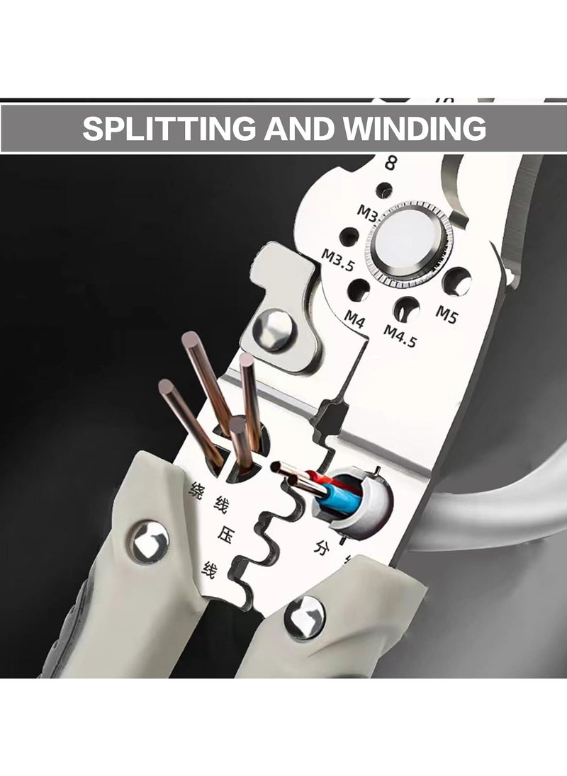 Generic - Multifunctional Wire Stripper Crimper Cable Cutter Pliers, Professional Electrical Wire Stripping Tool, Wire Strippers and Crimping Tool for Stripping, Cutting and Crimping - Image 1