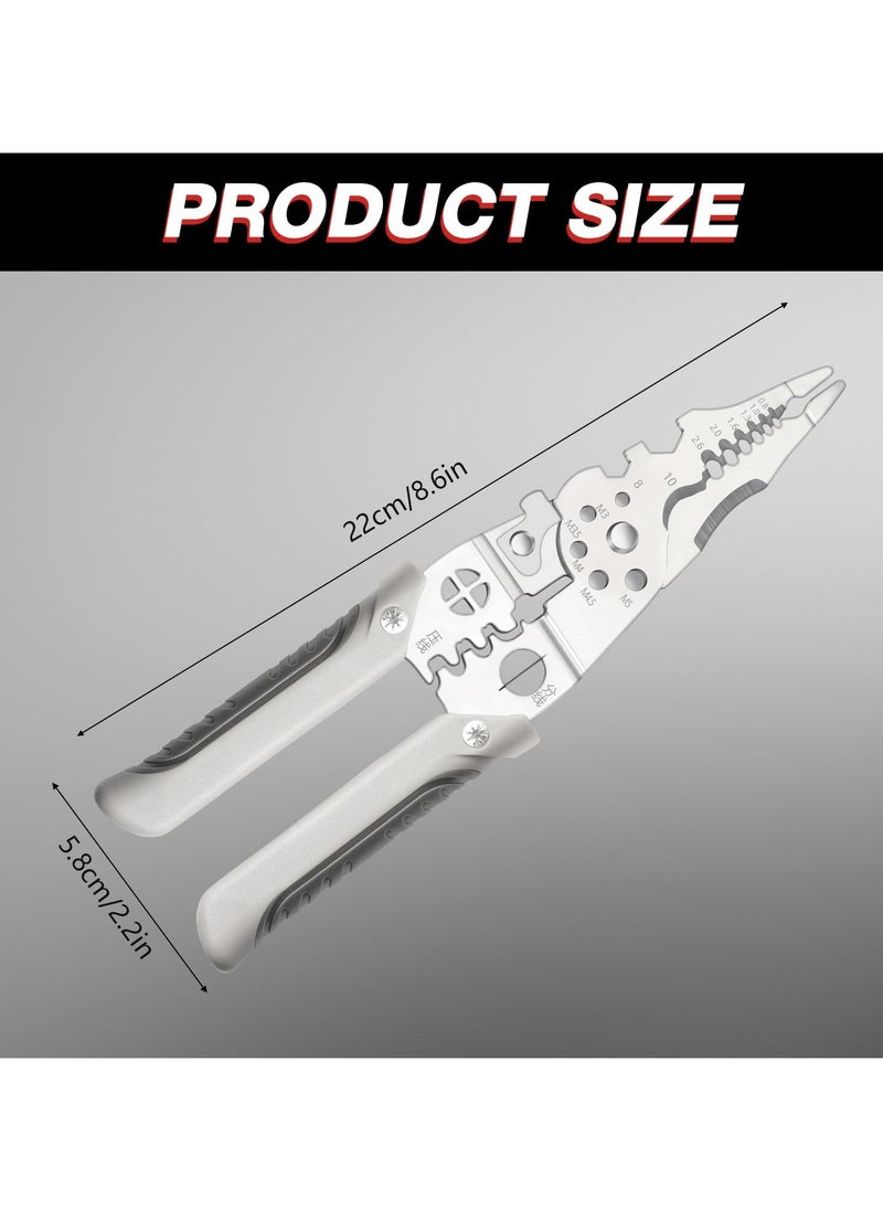 Generic - Multifunctional Wire Stripper Crimper Cable Cutter Pliers, Professional Electrical Wire Stripping Tool, Wire Strippers and Crimping Tool for Stripping, Cutting and Crimping - Image 1