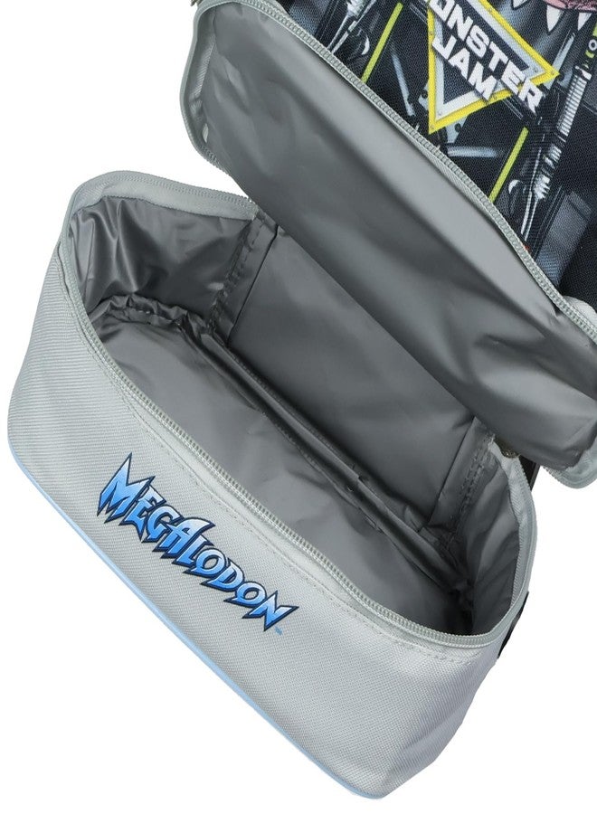 INTIMO Monster Jam Lunch Box Shark Megalodon Truck 3D Fins Dual Compartment Insulated Cooler Bag - Image 5