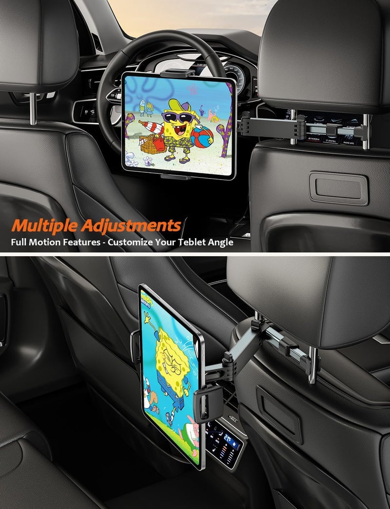 Tryone Car Headrest Holder - Stretchable Tablet Mount for Smartphones/Tablets/Switch - Image 2