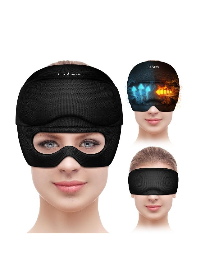 Generic Migraine Headache Relief Cap with Gel Eye Mask, Headache Cap Migraine Ice Head Wrap Hot and Cold Therapy Hat, Migraine Cap Gel Ice Cap for Headache Puffy Eyes Sinus and Tension Stress Relief  - Image 1