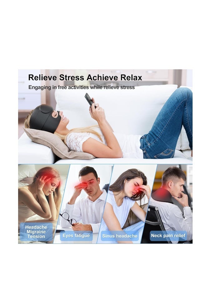 Generic Migraine Headache Relief Cap with Gel Eye Mask, Headache Cap Migraine Ice Head Wrap Hot and Cold Therapy Hat, Migraine Cap Gel Ice Cap for Headache Puffy Eyes Sinus and Tension Stress Relief  - Image 5