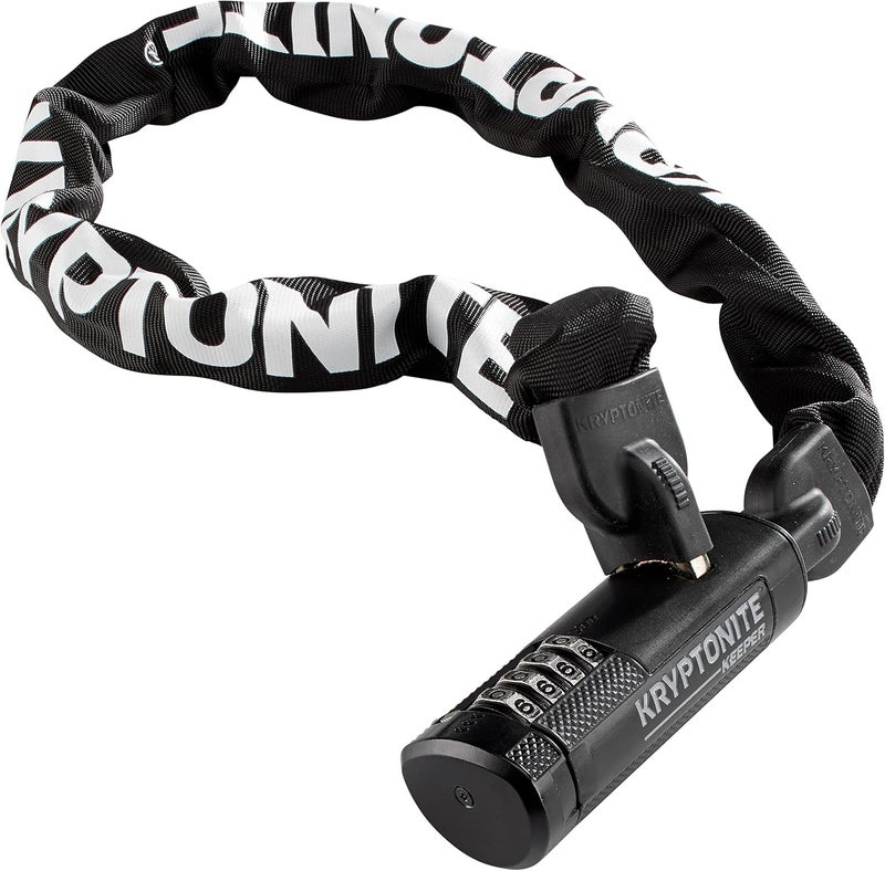 Kryptonite Keeper 790 Combo Bike Chain Lock, 3 Feet Long Heavy Duty Anti-Theft Sold Secure Gold Bicycle Chain Lock, 4-Digit Resettable Combination Lock for E-Bike Scooter Road Mountain Bikes - Image 1