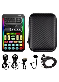 Portable Voice Changer, 2rd Generation i9 Live Sound Card, Cool Lights Sound Board - Voice Disguiser/Modulator for PS4/PS5/Xbox One/PC/Phone/Laptops with Adjustable Voice Functions