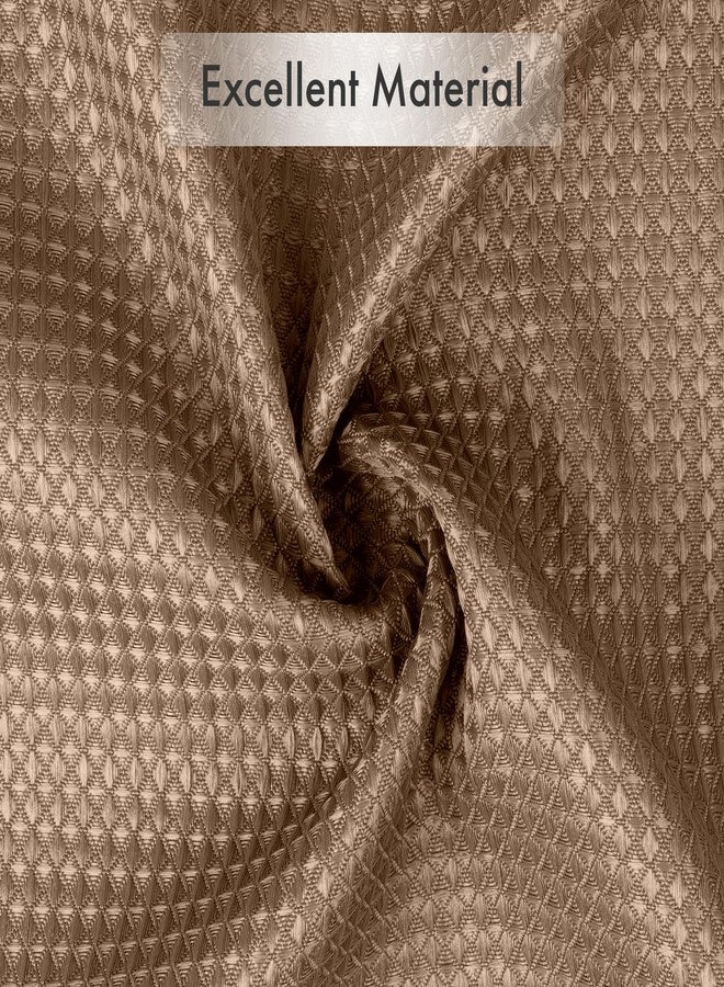 AmazerBath Taupe Shower Curtain Waffle Textured, Fabric Shower Curtain Tan Thick Heavy Duty 240GSM Hotel Quality Bathroom Shower Curtains, 72 x 72 Inches - Image 4