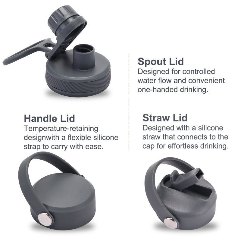 1L Insulated Water Cup Lid with Straw – Portable Handle for Outdoor Sports - Image 4