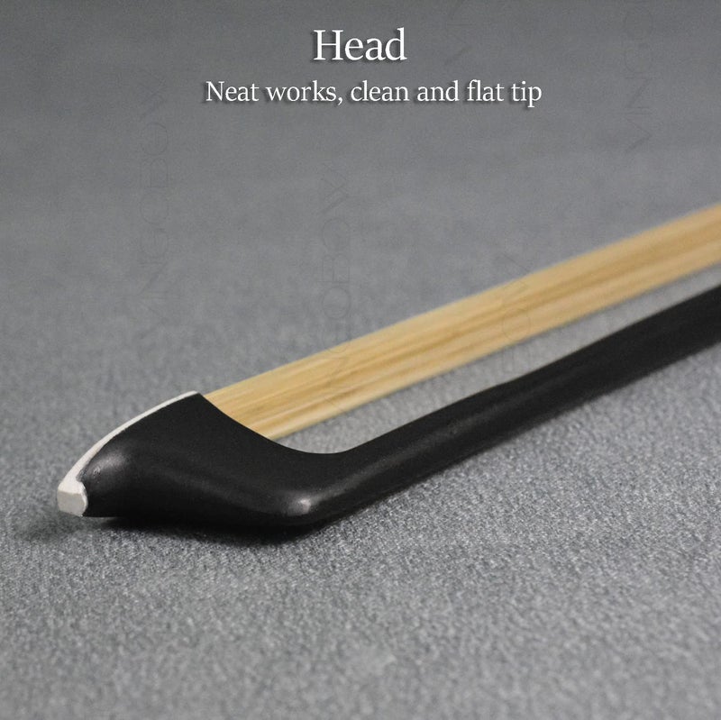 VINGOBOW 4/4 Full Size Carbon Fiber Violin Bow Full 101V Advanced Level 74.5 cm 4 4 Parisian Eyes Ebony Frog Straight Smooth Screw Strong and Durable Unbleached Mongolian Horse Hair Warm Sweet Sound - Image 4