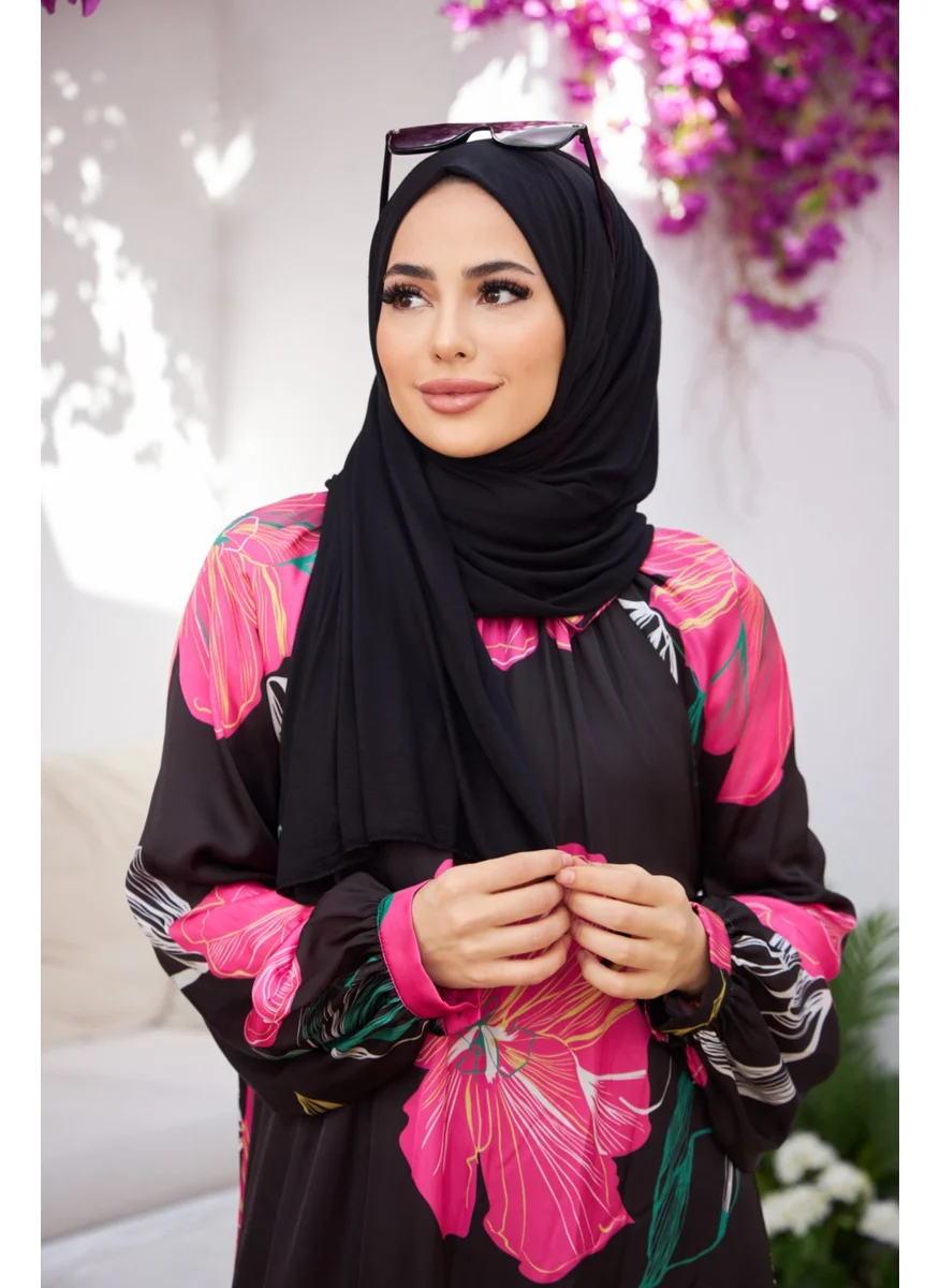 Naciye Sultan Hijab Combed Cotton Shawl Black