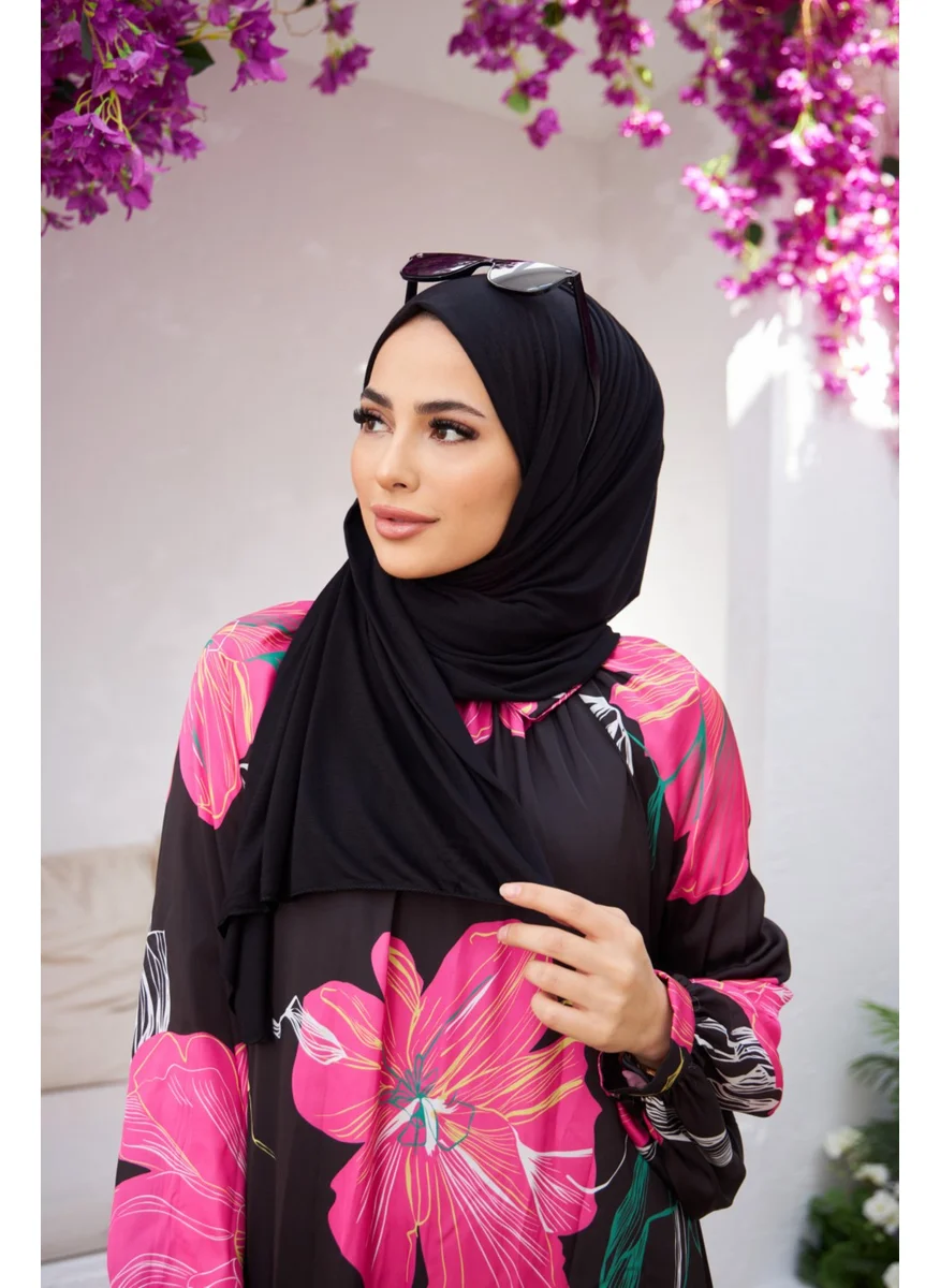 Naciye Sultan Hijab Combed Cotton Shawl Black