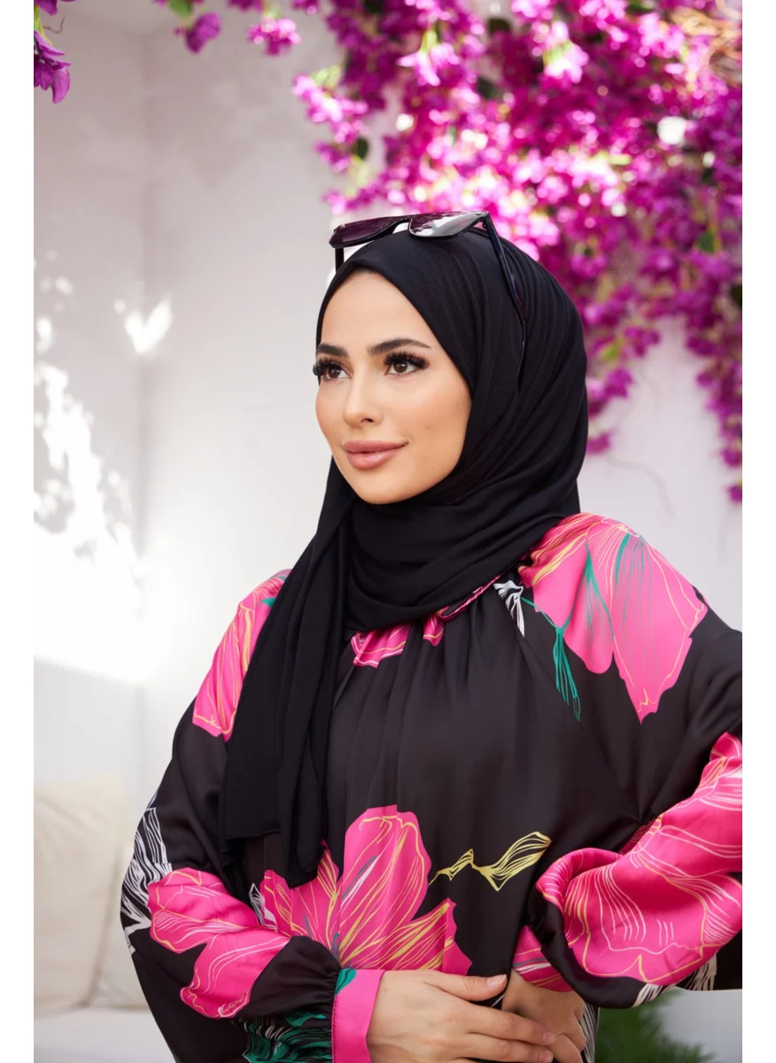Naciye Sultan Hijab Combed Cotton Shawl Black