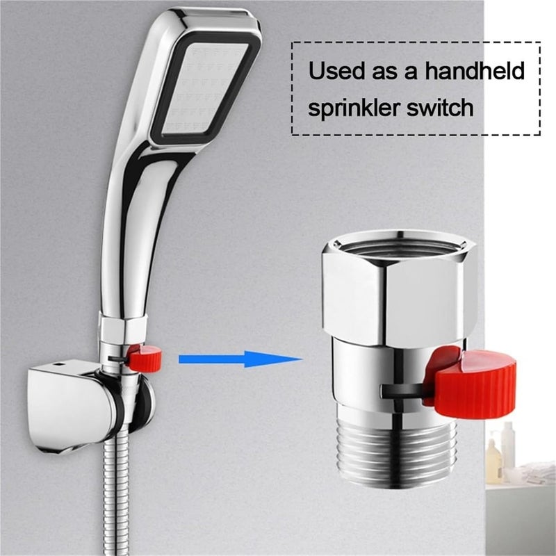 Bathroom Shower Bath Water Tap Accessory Brass Junction Flow Control Valve Diverter Shut-off Angle(A1) - Image 2