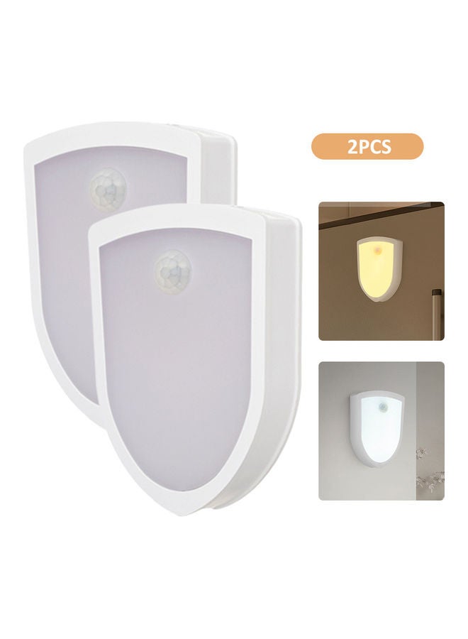 Loquat Two sets of LED human body induction night lights white 8.8*6.2*7.3cm - Image 1