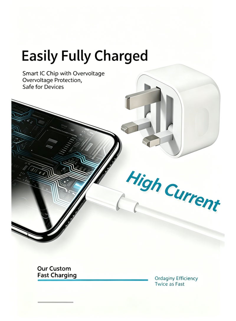 PD20W fast charging USB-C head, suitable for all iPhone 8-15 series phones - Image 3