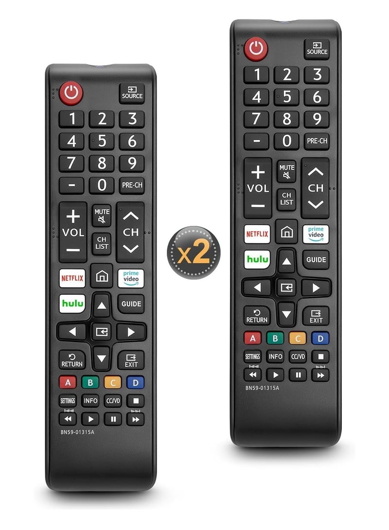 TIGER (2 Pack) Universal Remote Control for Smart TV – Compatible with LED, LCD, HDTV, and 4K Smart TVs – No Setup Required, Easy-to-Use Replacement Remote with Long-Range Infrared Signal, Durable, Universal TV Remote for All Brands - Image 1