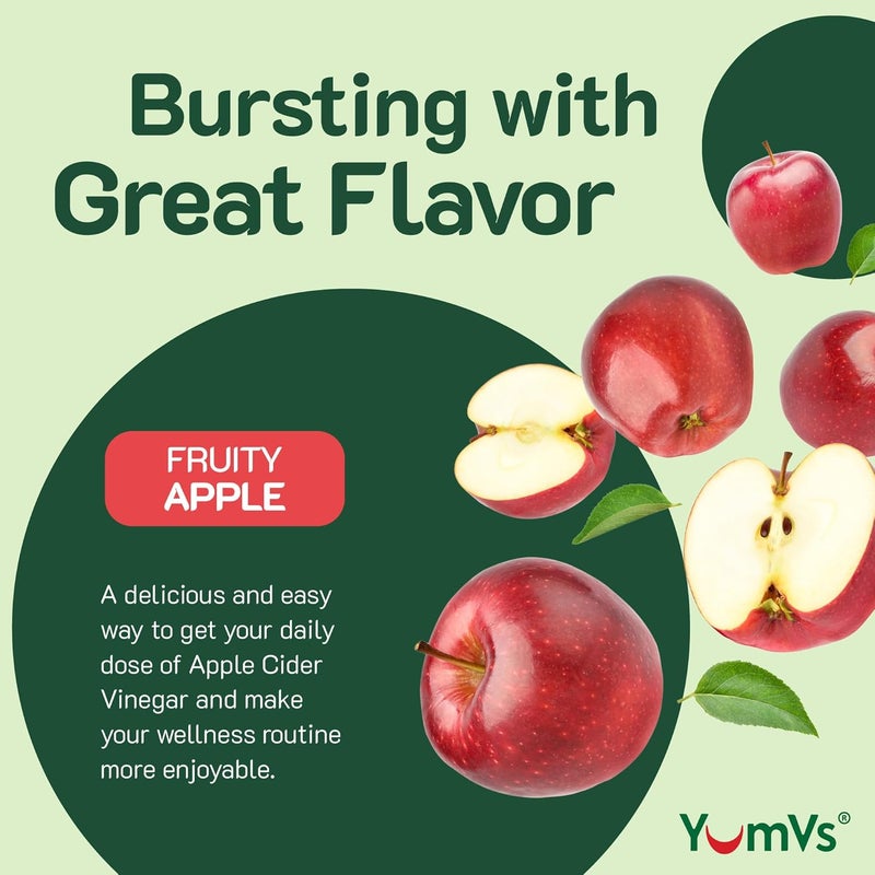 YumVs يوم في إس خل التفاح جومي  جومي خل التفاح مع الزنجبيل  الأم  يدعم الأيض والحيوية  العافية اليومية  نكهة التفاح الطبيعية  نباتي  غير معدّل وراثيًا  خالي من الغلوتين  جومي خل  60 حبة - Image 5