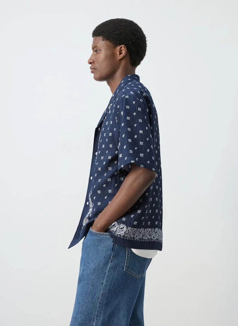 Mango Man  Printed fluid regular-fit shirt for Men | Best Price UAE