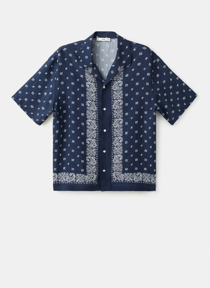 Mango Man  Printed fluid regular-fit shirt for Men | Best Price UAE
