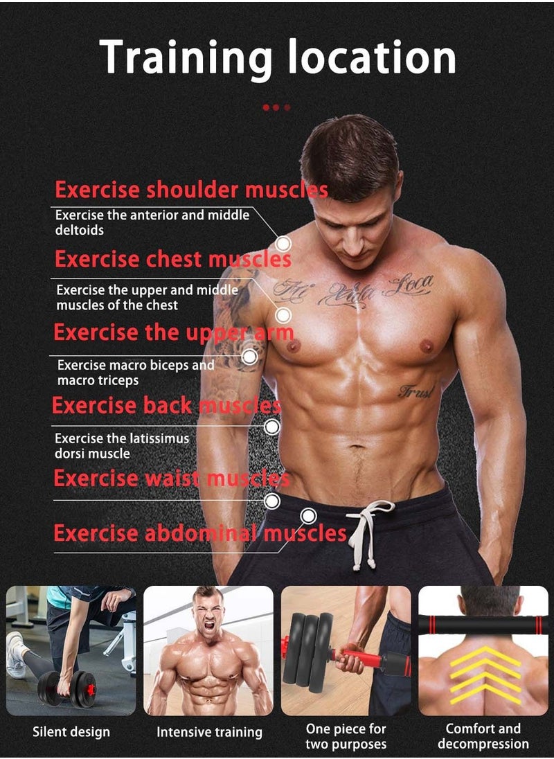 Viden 20KG Adjustable Dumbbell Barbell Set Hand Weight with Solid Dumbbell Handles Changed into Barbell Handily Perfect for Bodybuilding Fitness Weight Lifting Training Home Gym  - Image 3