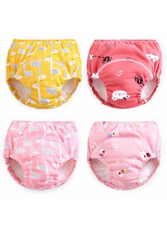 Max Shape Potty Training Pants Girls 2T,3T,4T,Toddler Training Underwear for Baby Girls 4 Pack Red 2T - Image 1