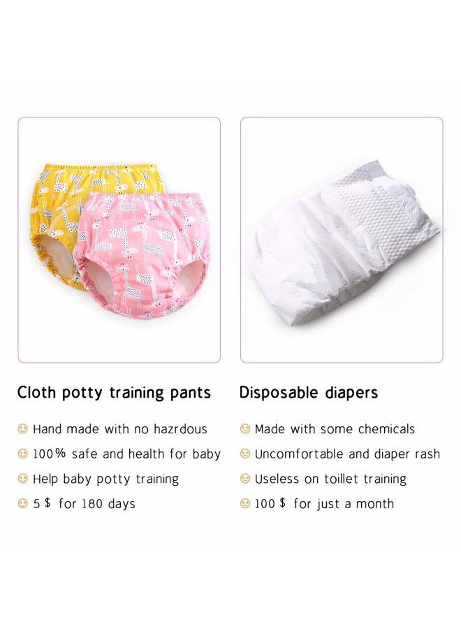 Max Shape Potty Training Pants Girls 2T,3T,4T,Toddler Training Underwear for Baby Girls 4 Pack Red 2T - Image 3