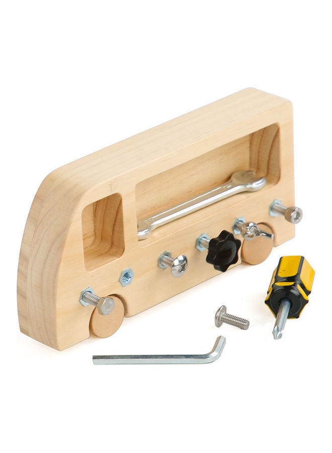 NIBEMINENT Montessori Teaching Aids Busy Bus Children Toys 19x10x3.5cm - Image 2