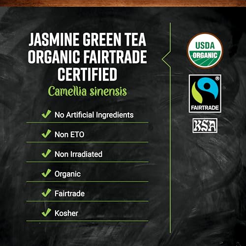 Frontier Co-op Frontier Coop Organic Fairtrade Jasmine Green Tea All Natural Loose Leaf Tea Leaves Kosher  16 Ounce Pack of 1 - Image 5