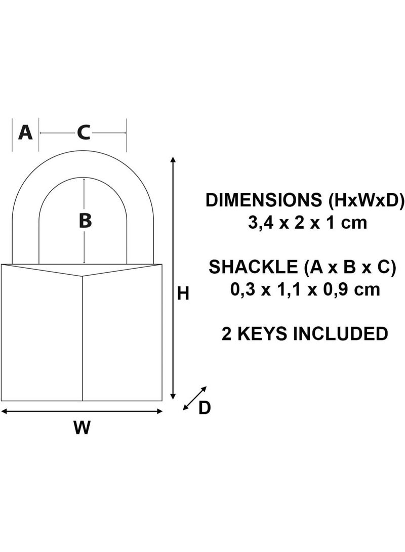 Master Lock Padlock, Solid Brass Lock, 3/4-Inch Body Width, 120T, Keyed alike, 2-Pack - Image 3