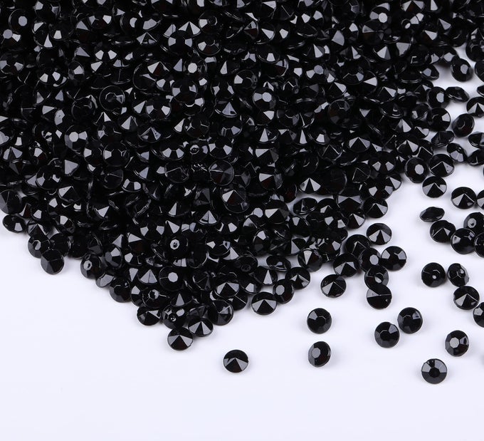 10000 PCSPACK WEDDING TABLE SCATTER CONFETTI CRYSTALS ACRYLIC DIAMONDS VASE FILLERS 45 MM RHINESTONES FOR WEDDING BRIDAL SHOWER VASE BEADS DECORATIONS BLACK