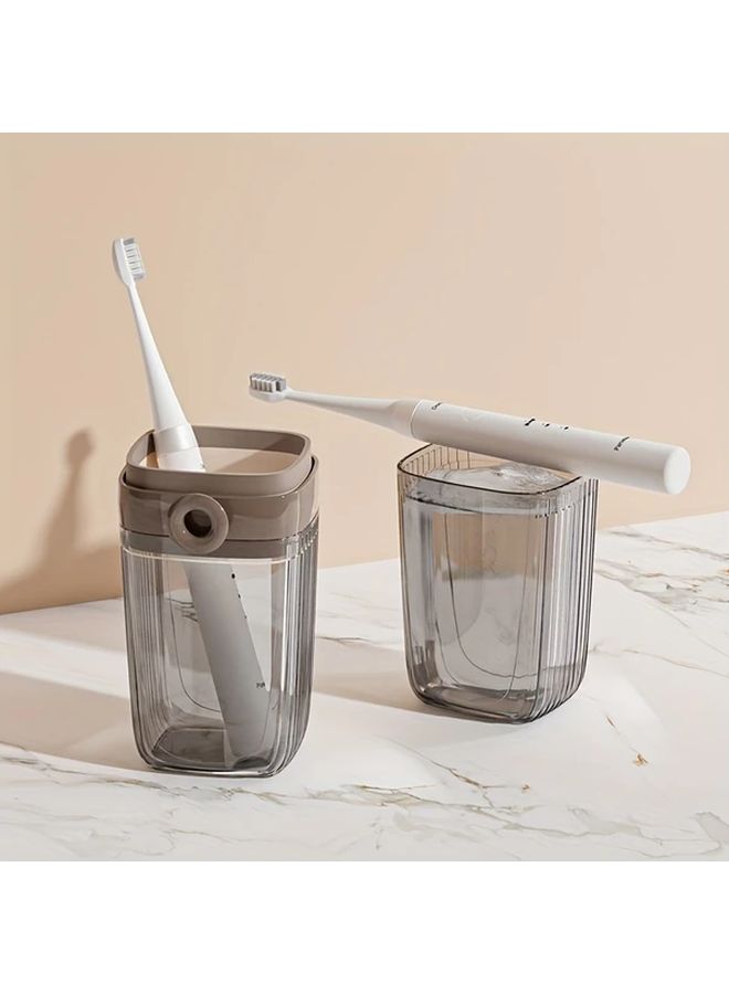 Toothbrush Box And Soap Box Set Portable 3 In 1 Travel Mouthwash Cup Retro Style - Image 5
