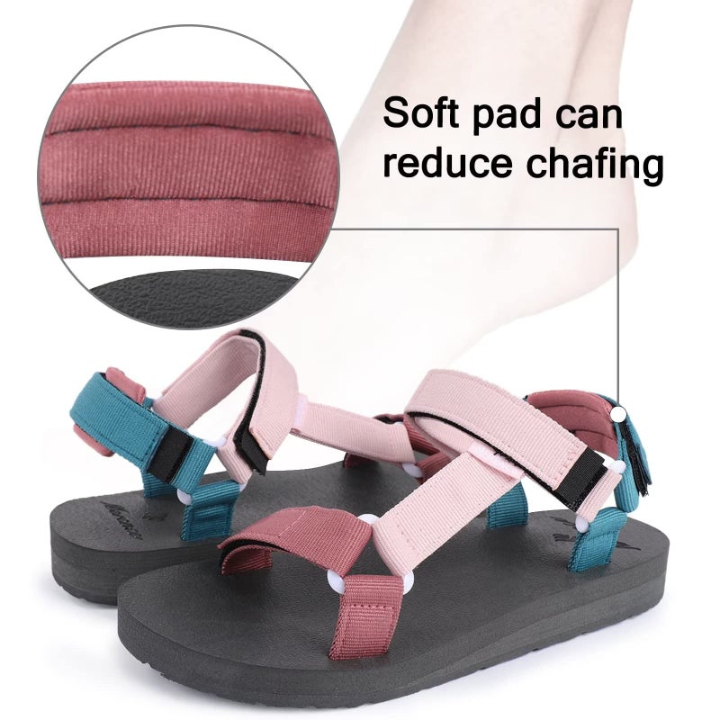 CIOR Women's Sport Sandals Hiking Sandals with Arch Support Yoga Mat Insole Outdoor Light Weight Water Shoes U121ZSLX100Z.ET-Blue.pink-39 - Image 5