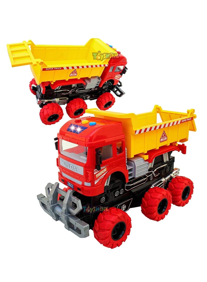 UKR UKR Construction Transformed Truck | Light & Music Sound Effect Dumper Vehicle Toy | Fun Car Truck for Kids Age 3+ - Image 3