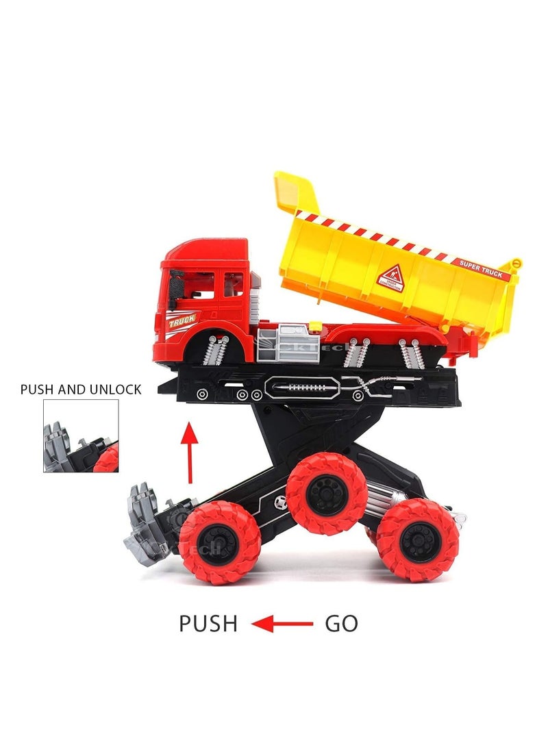 UKR UKR Construction Transformed Truck | Light & Music Sound Effect Dumper Vehicle Toy | Fun Car Truck for Kids Age 3+ - Image 4