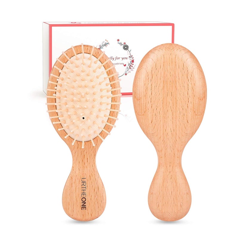 Mini Hair brushDetangling Brush for Thick Curly Thin Long Short Wet or Dry Hair Pocket Travel Small Paddle Hair Brush for Men Women Kids