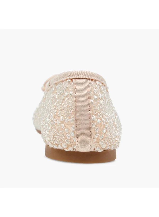 Little Missy Embroidered Ballerina with Bow Accent