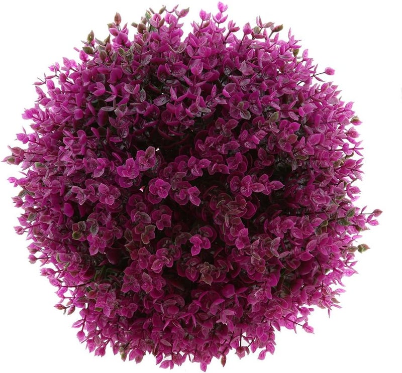 klarako Round Topiary Effect Bush Ball Garden Decor, Large, Natural Green/Purple  Purple 29cm - Image 3