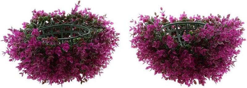 klarako Round Topiary Effect Bush Ball Garden Decor, Large, Natural Green/Purple  Purple 29cm - Image 5