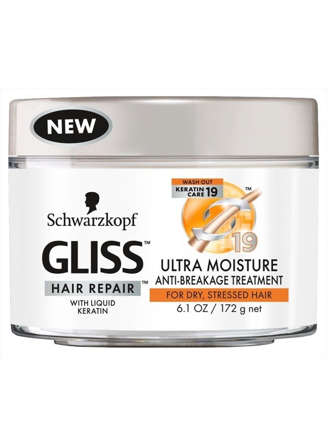 Gliss Treatment Ultra Moisture Anti-Breakage 6.1 Ounce Jar (180ml)
