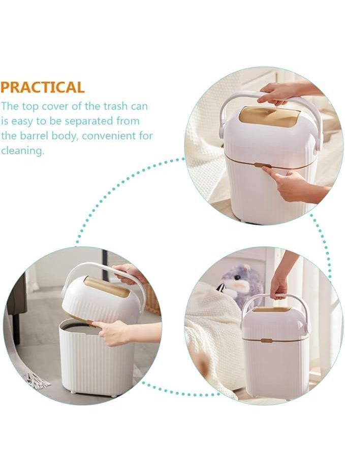 MAPPLE CREATION MAPPLE CREATION Kitchen Trash Can with Lid Household Trash Can Cabinet Door Hanging Garbage Bin 9L Large Capacity Waste Bin With Sliding Cover Creative Paper Basket Kitchen Bathroom Accessories  - Image 4