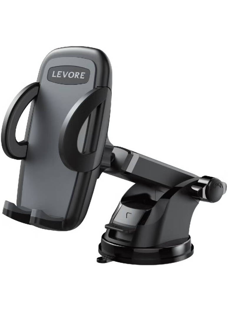 ليفور حامل جوال للسيارة من ليفوري قابل للتعديل 360 درجة - أسود - Image 3