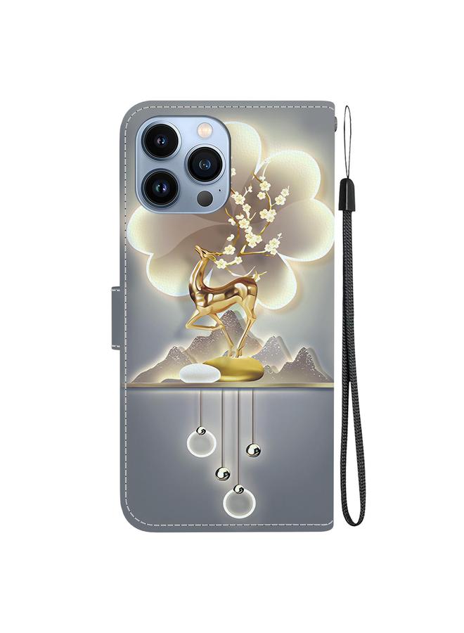 Zaboon Case For iPhone 12 Pro Max Crystal Texture Colored Drawing Leather Phone Case - Image 3