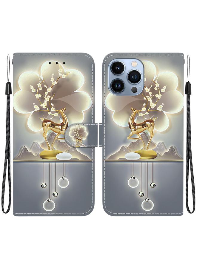 Zaboon Case For iPhone 12 Pro Max Crystal Texture Colored Drawing Leather Phone Case - Image 1