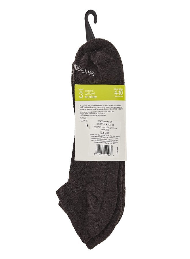 لا معنى جوارب نسائية شبكية غير ظاهرة من نو نونسنس، مبطنة (مقاسات 4-10، أسود، عبوة من 3 قطع) - Image 3