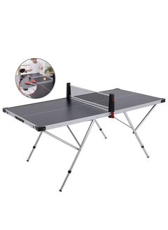founder Home Indoor and Outdoor Portable Table Tennis Table, Removable and Foldable Portable Table Tennis Table 160*80*55/70CM  - Image 1