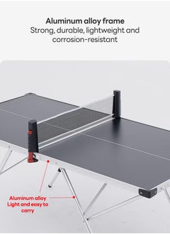 founder Home Indoor and Outdoor Portable Table Tennis Table, Removable and Foldable Portable Table Tennis Table 160*80*55/70CM  - Image 5