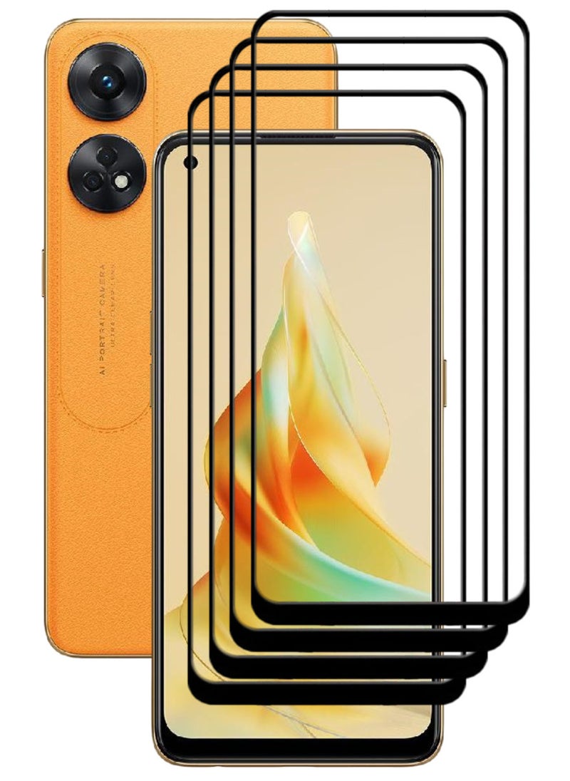 ACLIX 4 Pieces Antistatic ESD Dustproof Premium Quality High Definition Tempered Glass Screen Protector Designed For Oppo Reno8 T - Image 1
