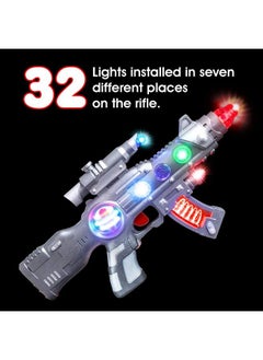 ArtCreativity Light Up Spin Ball Blaster Toy Gun 12.5 Inch Assault Rifle With Thrilling Multicolor Leds And Sound Effects Batteries Included Really Cool Play Gun For Boys And Girls Great Gift Idea  - Image 4
