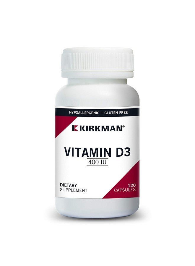 Kirkman Vitamin D-3 400 IU Capsules - Hypo, 120 Capsules - Image 1