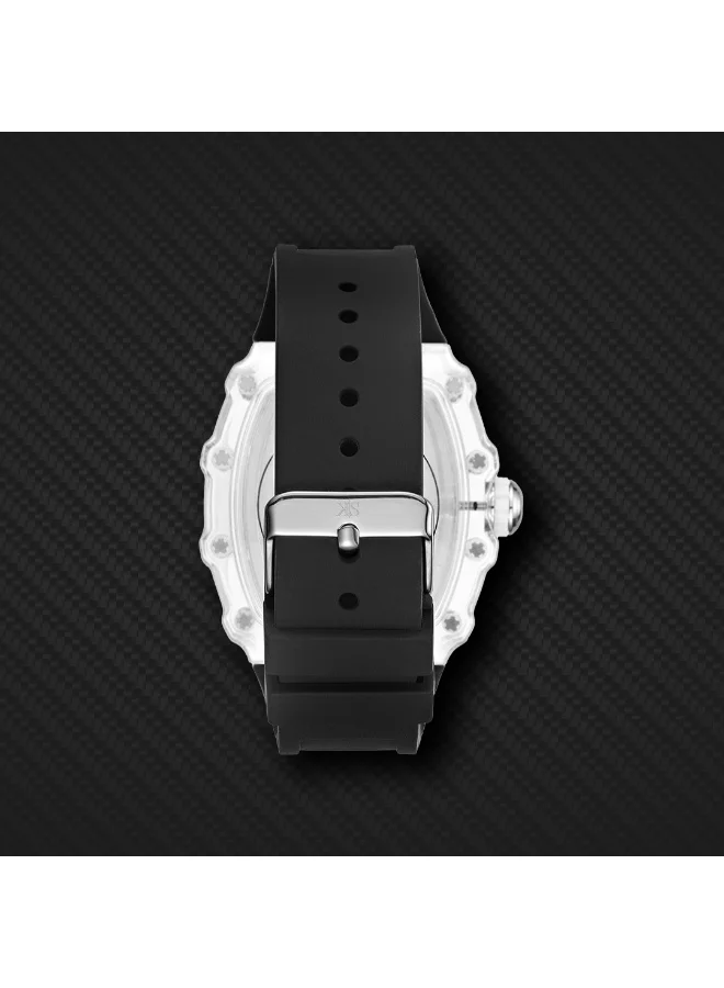 KENNETH SCOTT Men's Silicone Analog Watch K25009-SSBX - 43 mm