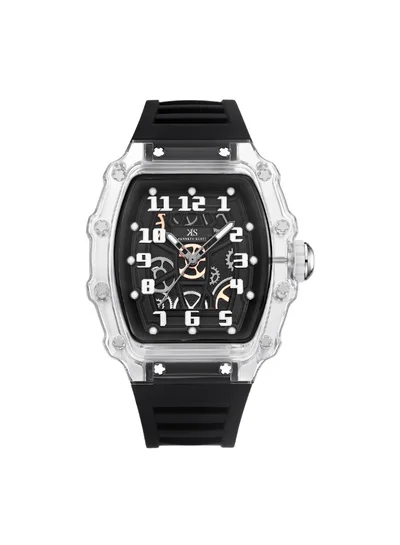 كينيث سكوت ساعة يد رجالية تناظرية بسوار سيليكون - - مم